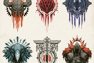 reate logo designer anime, fantasy