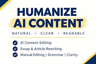 humanize ai content, rewrite essays and articles manually