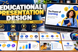 design educational presentations training slides  course materials