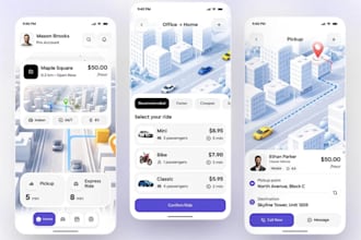 create car transportation app, taxi booking app, ride sharing app and uber clone