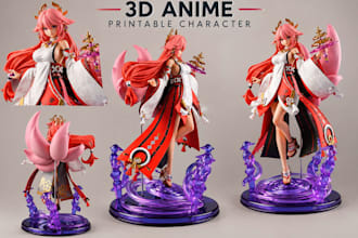 sculpt custom 3d anime figures, collectible statues and printable action figures