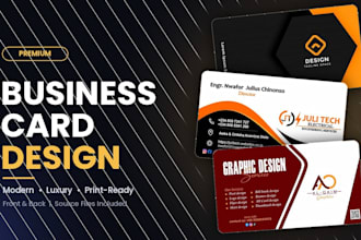 design a primium and modern business card