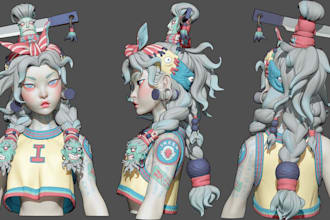 sculpt  high quality 3d models, characters, statues for 3d printing