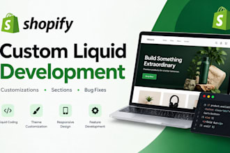 do shopify custom liquid coding, theme customization and bug fixes