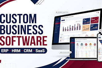 develop custom software, erp software, hrm system and saas business web app