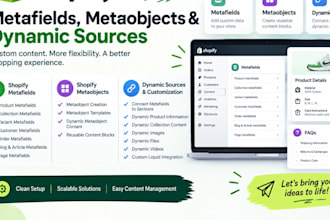 set up shopify metafields and metaobjects, create custom fields
