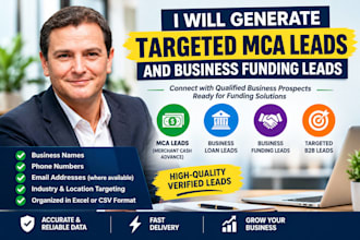 provide verified mca leads, business funding leads and mca prospects