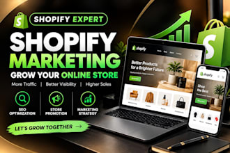be your shopify marketing expert for store traffic, sales and ecommerce growth