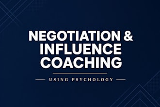 coach you on negotiation and influence using psychology