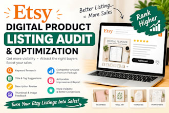 audit and optimize etsy digital product listings for better conversions