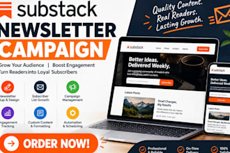 set up and manage substack newsletter campaigns