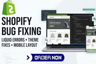 fix shopify theme bugs, liquid errors, and layout issues