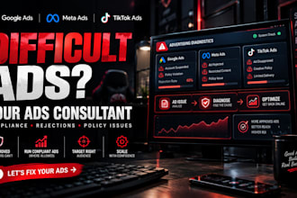 be your ads consultants for disapproved ads and help fix ads issue for sensitive