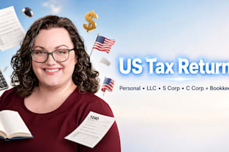 prepare and e file US tax returns for personal, llc, c corp, s corp, bookkeeping