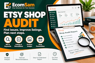 audit your etsy shop and provide actionable SEO recommendations