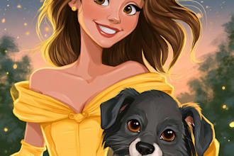 do disney cartoon portrait