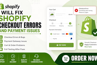 fix shopify checkout problems and cart errors