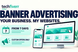 advertise your business with banner ads on my websites