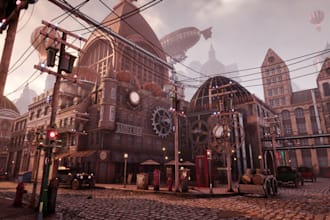 create stylize 3d game environment, game map and level design