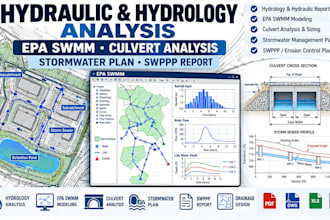 do hydraulic hydrology report culvert analysis epa swmm stormwater swppp plan
