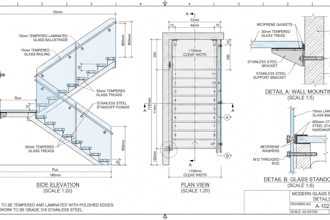 create 3d staircase and railing designs with 2d cad drawings