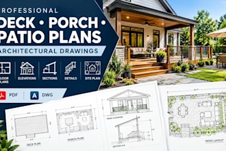 create deck, porch, and patio plans for construction