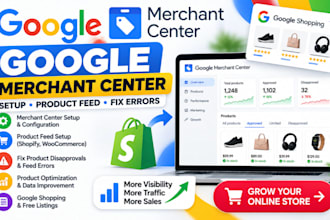 set up google merchant center and fix product feed issues