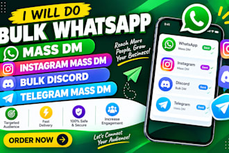 do bulk whatsapp mass dm instagram mass dm, bulk discord, telegram mass dm
