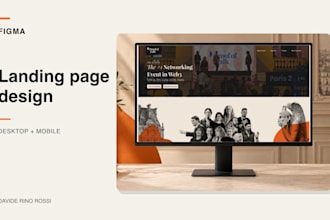 design a figma landing page with desktop and mobile layouts