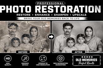 restore, enhance blurry photos, upscale repair old images