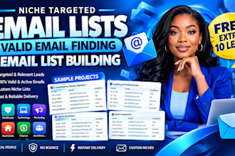 create niche targeted email lists valid email finding and email list building