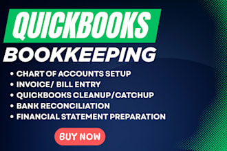do quickbooks bookkeeping, cleanup, and monthly bookkeeping