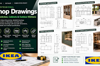 wardrobe shop drawings, ikea pax  outdoor kitchen, closet, cabinet city permit