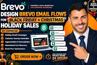 design brevo email marketing flows for black friday  christmas holiday sales