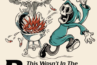 create 1930s spooky cartoon designs for tshirts and merch