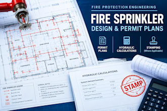 do ca tx nj fire alarm plans, fire sprinkler, calculations sign and seal