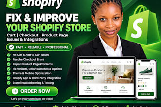 fix shopify cart, checkout errors and product page issues