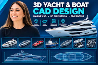 create 3d yacht modelling marine cad rc ship design 3d printing cad hull model