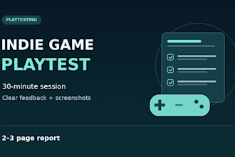 playtest your indie game and provide clear feedback