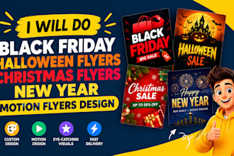 do black friday halloween flyers christmas flyers new year motion flyers design