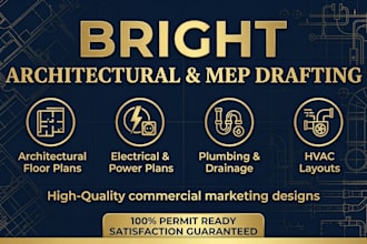 draw your architectural, electrical, plumbing plans and mep drawings