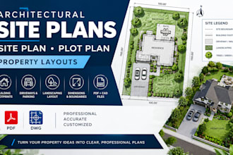 create architectural site plans, plot plans and property layouts