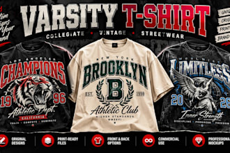 design vintage varsity colliegate bomber streetwear hoodies and tshirts