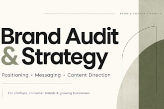 conduct a brand audit and develop your brand strategy