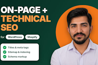do onpage SEO and technical optimization for wordpress and shopify