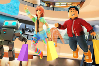 develop and design any roblox game for you