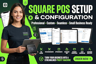 set up configure square pos for salons, barbershops, and other small business