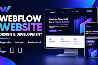 design, develop and launch a responsive webflow website