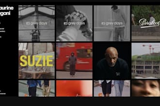 create film portfolio website, cinematic wordpress site, squarespace website