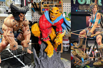 print and paint anime figure miniature painting stl resin tabletop printing